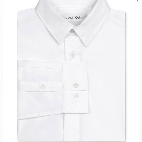 Like new. Calvin Klein button down slim fit + stretch shirt. Boys size 18. - Picture 1 of 13